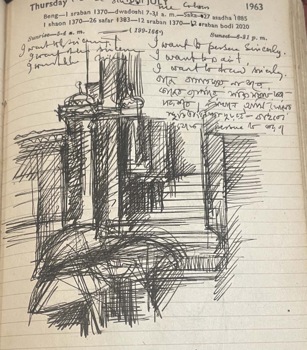 Nikhil Biswas (1930 - 1966) - UNTITLED (Sketchbook) (Circa 1960)