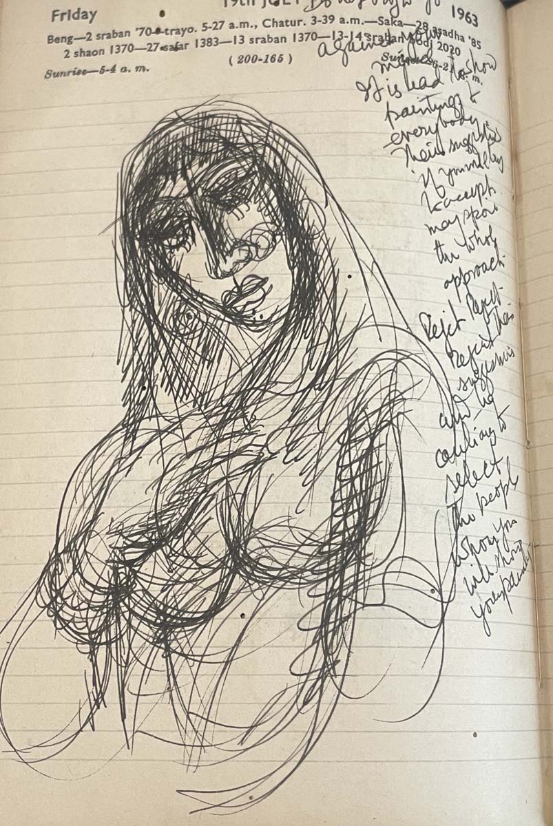 Nikhil Biswas (1930 - 1966) - UNTITLED (Sketchbook) (Circa 1960)