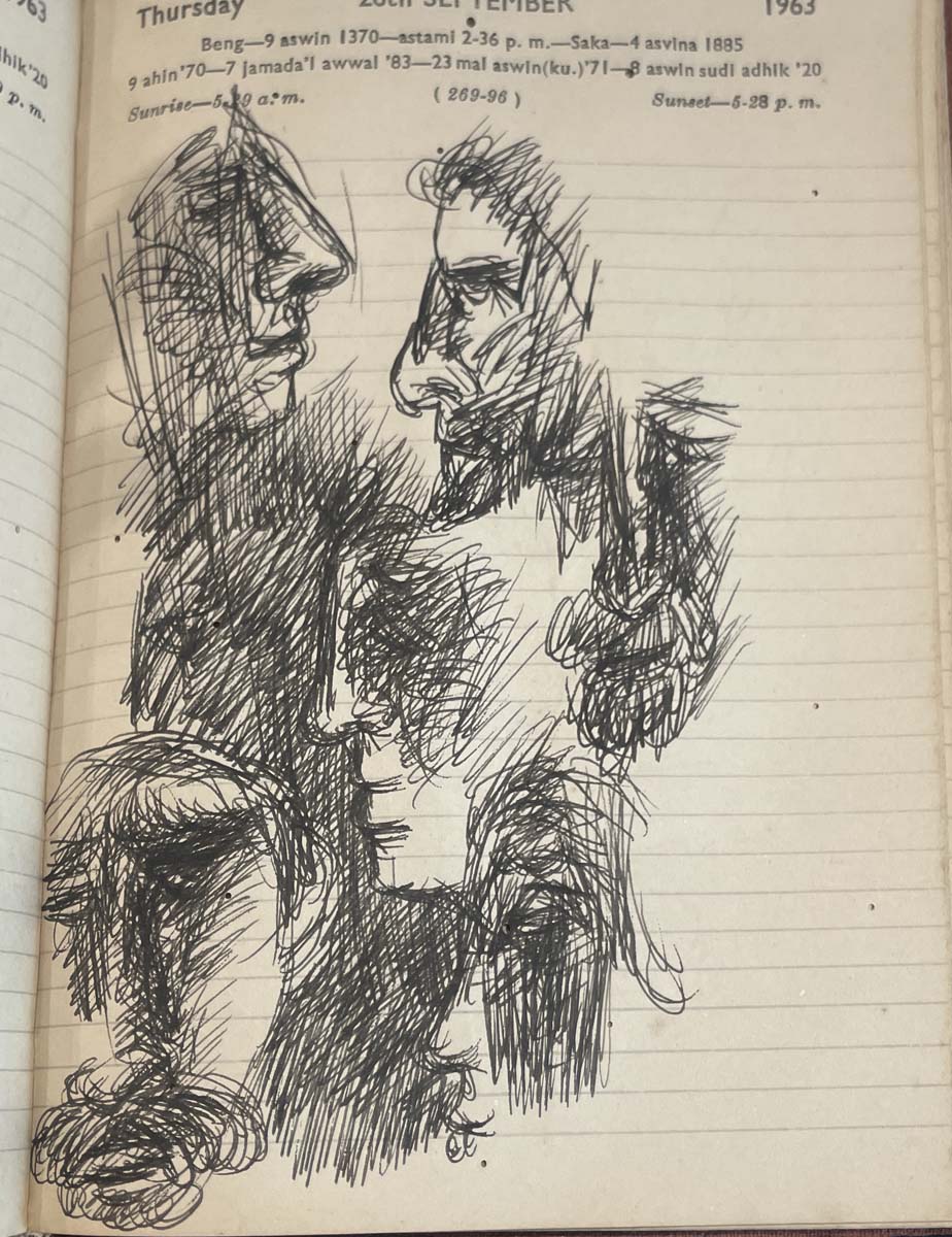 Nikhil Biswas (1930 - 1966) - UNTITLED (Sketchbook) (Circa 1960)