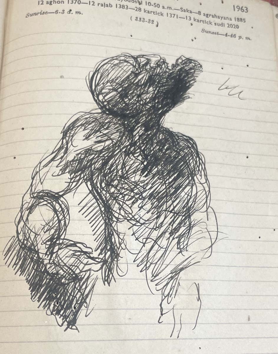 Nikhil Biswas (1930 - 1966) - UNTITLED (Sketchbook) (Circa 1960)