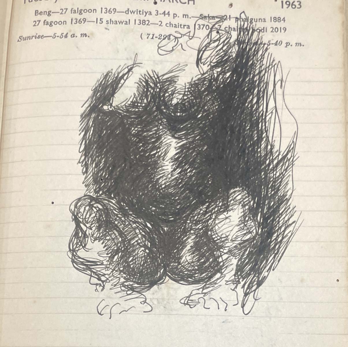 Nikhil Biswas (1930 - 1966) - UNTITLED (Sketchbook) (Circa 1960)