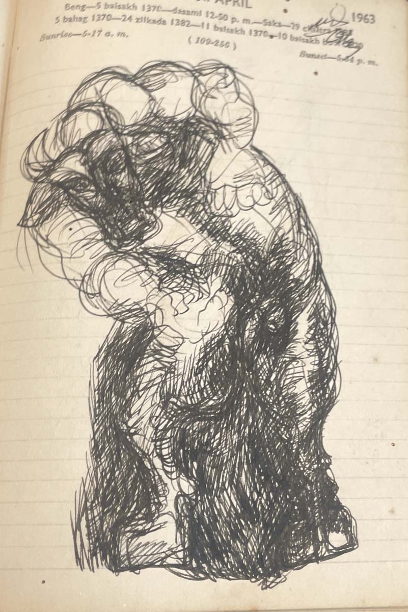 Nikhil Biswas (1930 - 1966) - UNTITLED (Sketchbook) (Circa 1960)