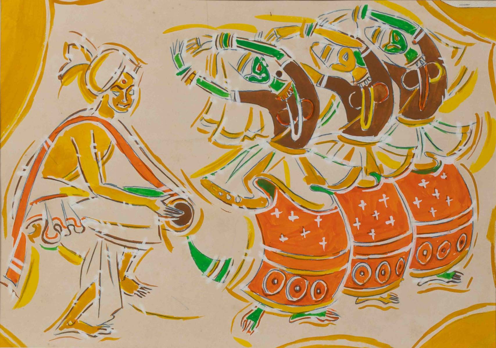 Shiavax  Chavda (1914 - 1990) - UNTITLED ; UNTITLED (Classical Dance)