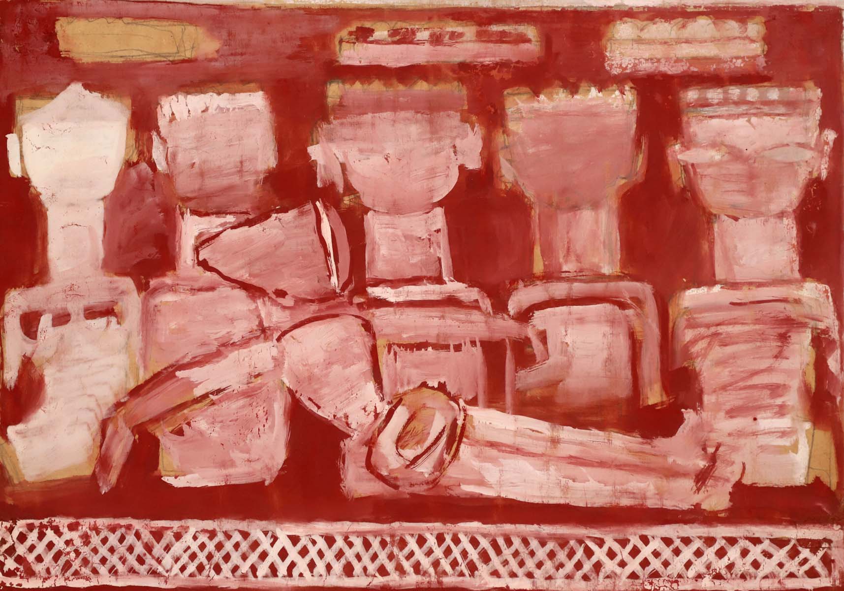 Jamini Roy (1887 - 1972) - UNTITLED ; UNTITLED ((Unfinished ; Unfinished)) (Circa 1970 ; Circa 1970)