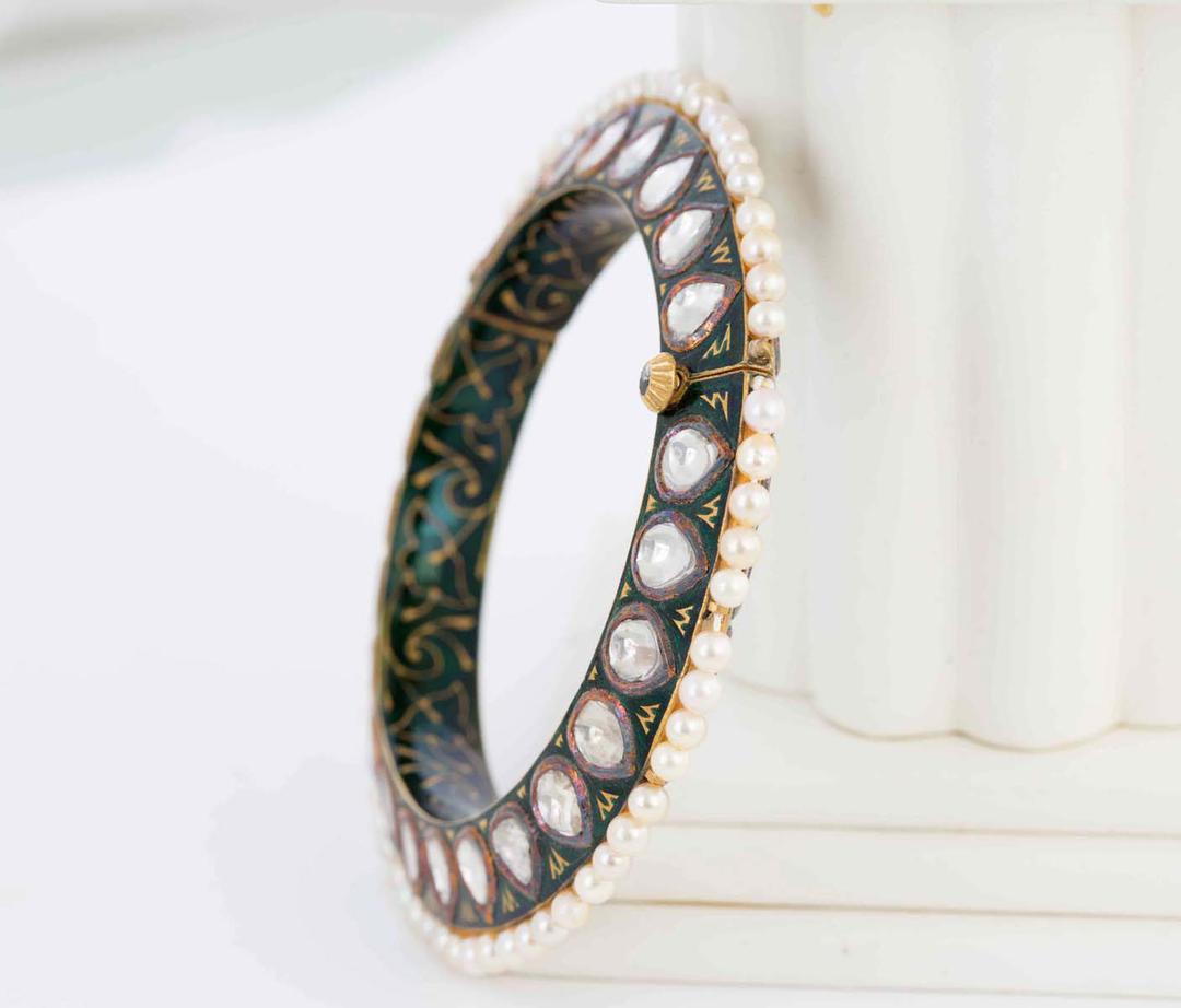Diamond Pearls Bangle