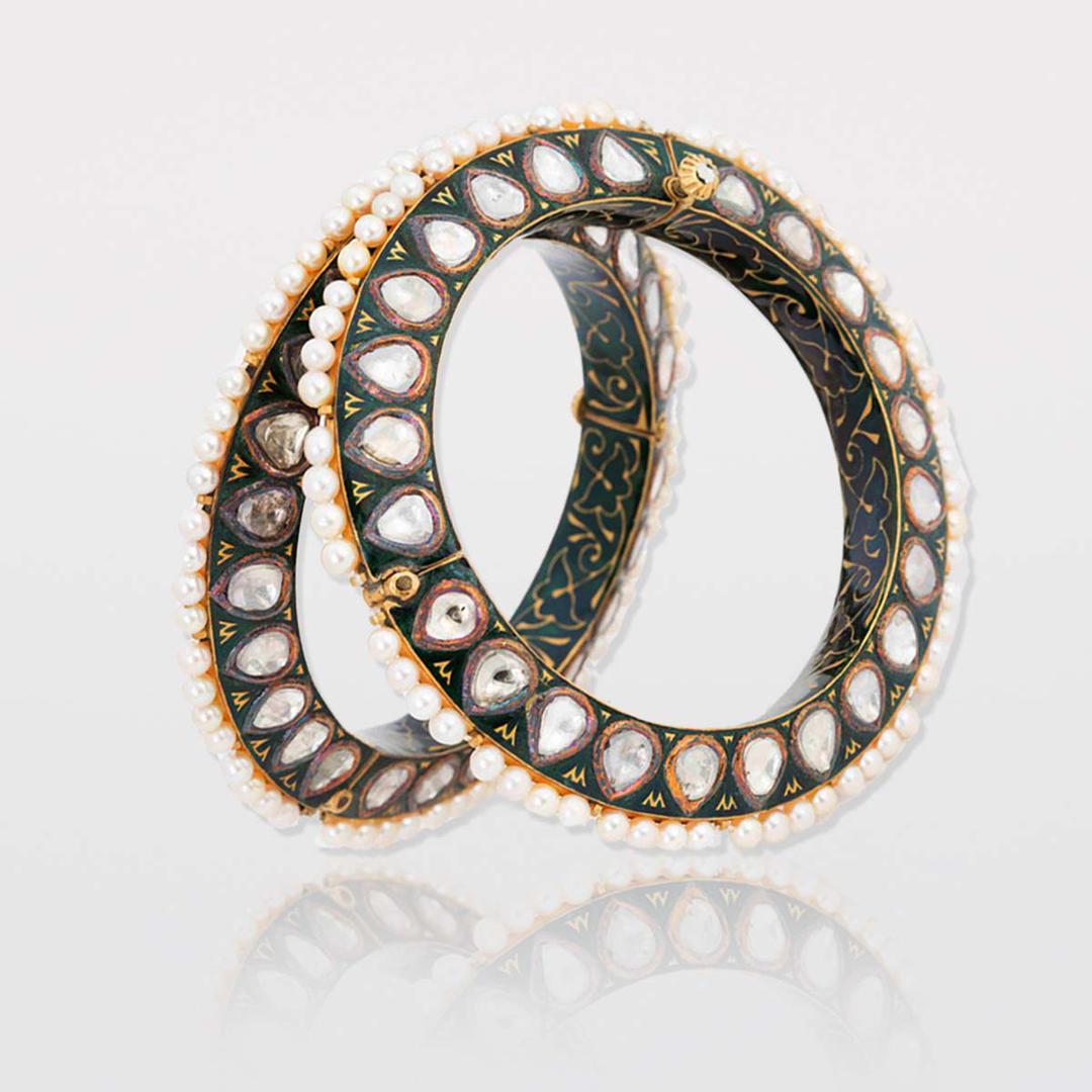 Diamond Pearls Bangle