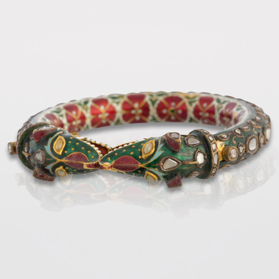 Green Enamel Bangle