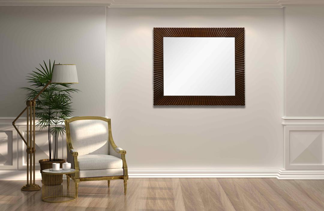 Art deco satinwood mirror frame