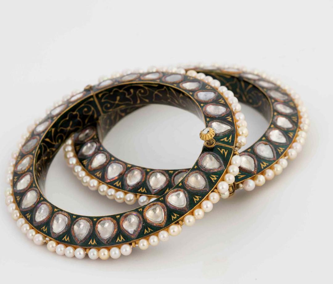 Diamond Pearls Bangle