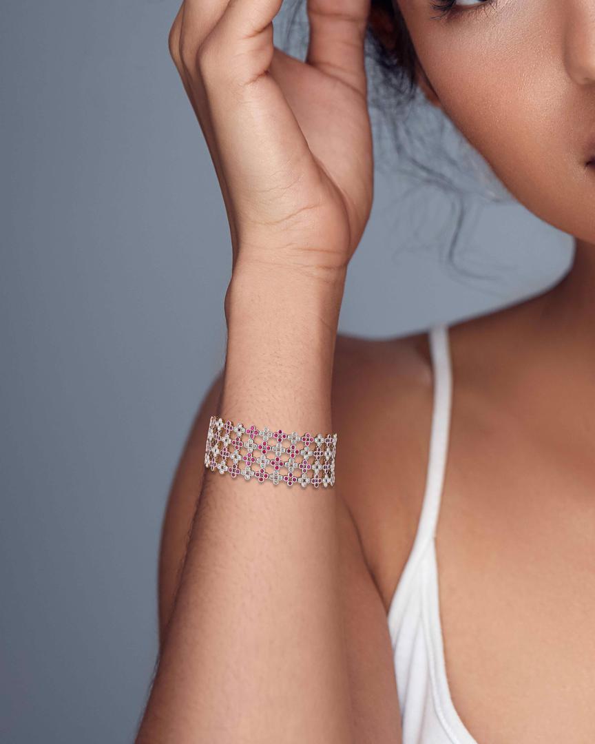 A fine and important ruby and diamond bracelet