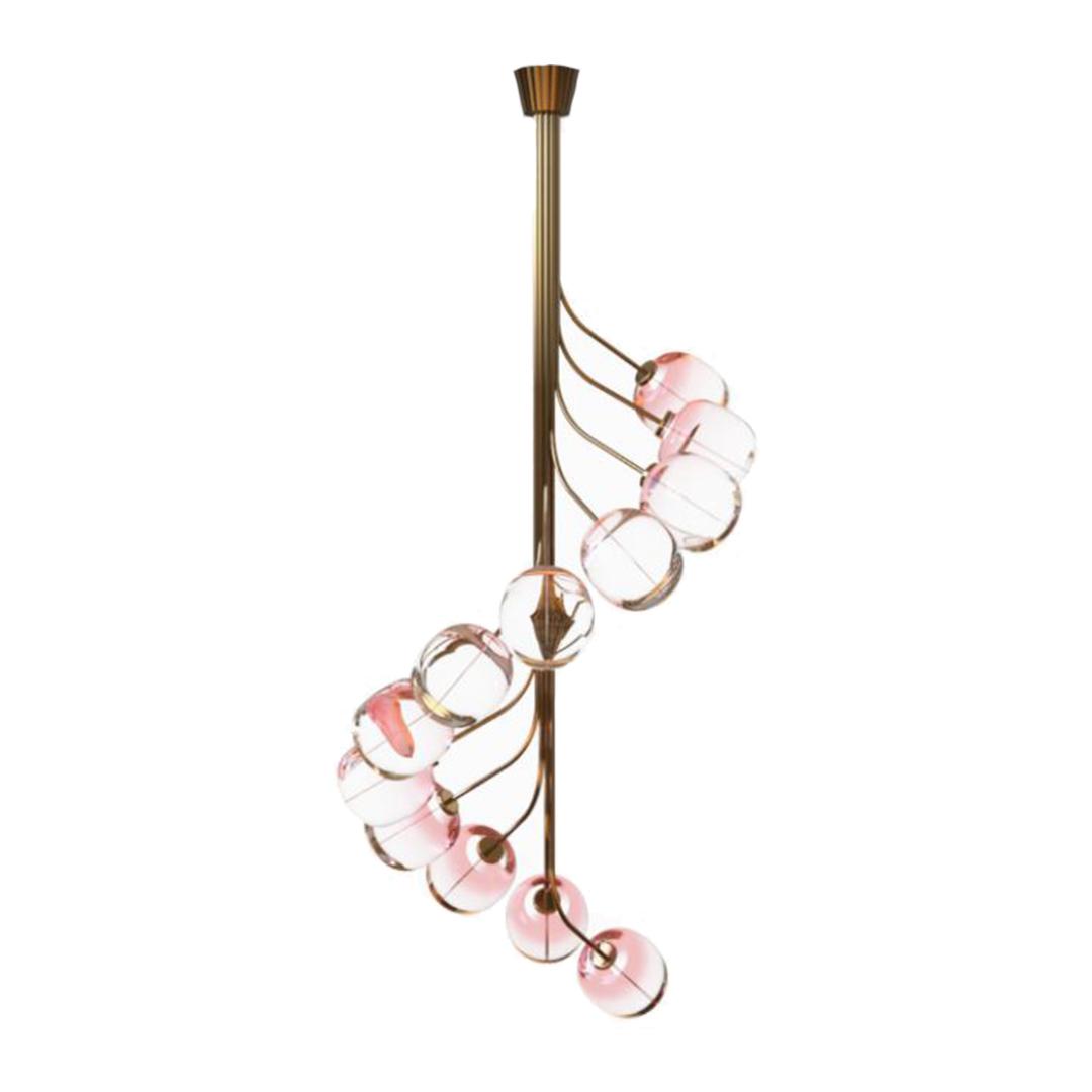 12 Module Spiral Candy Chandelier