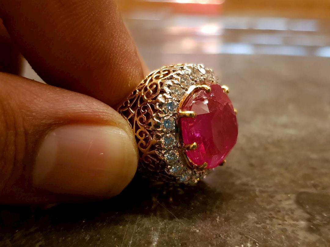 Burmese Ruby 16ct Antique Cushion Cut