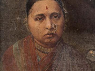 A portrait of Annasaheb Rajopadhye's mother