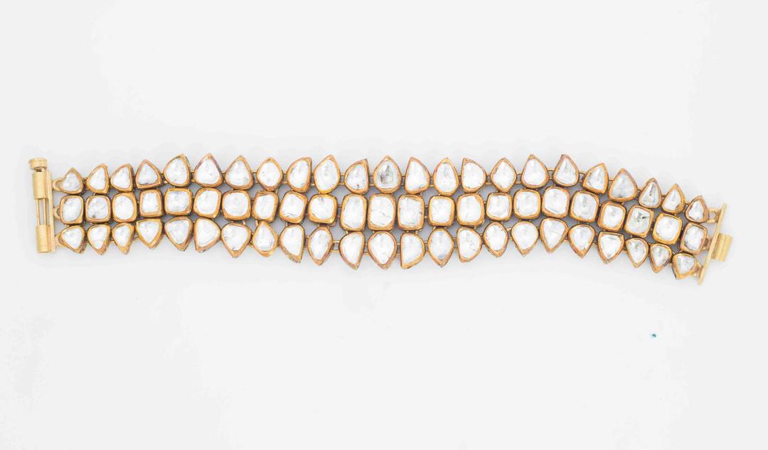 Estate Diamond And Enamel Jadau Bracelet