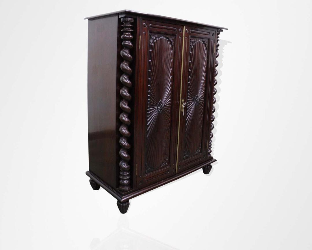 Rosewood Portuguese half cabinet
