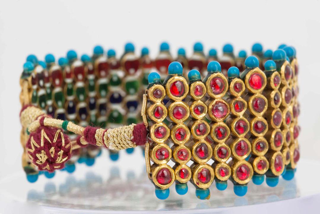 Estate Ruby And Enamel Bracelet