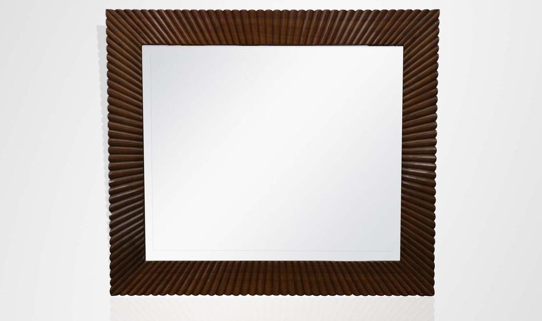 Art deco satinwood mirror frame