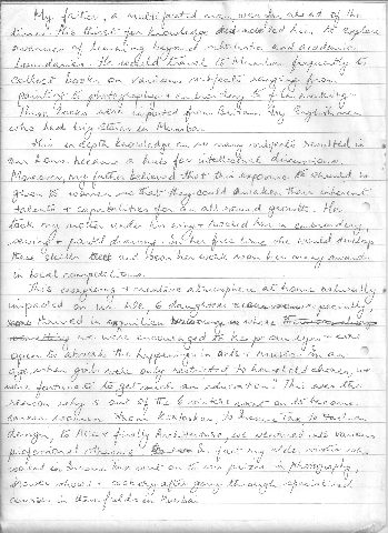 Bhanu Athaiya Handwritten Notes