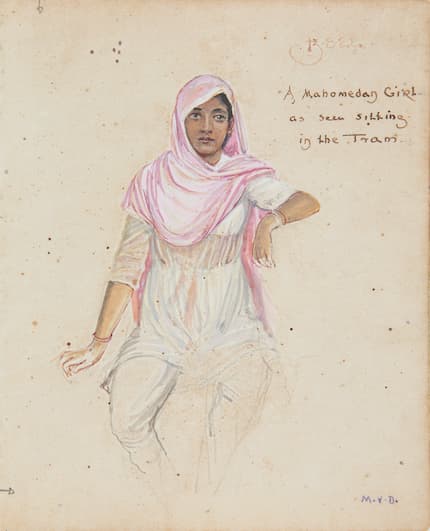 M V Dhurandhar Mohamedan Girl painting