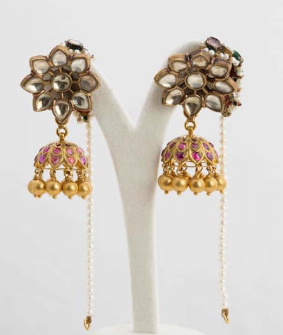 Karan phool earrings on sale gold