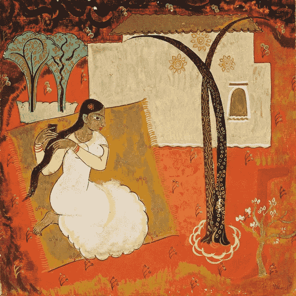 Lady On Mat Composition Gaitonde
