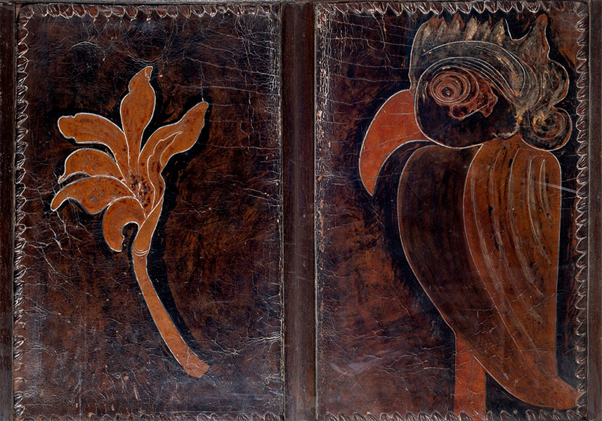 Ink on Leather Rathindranath Tagore