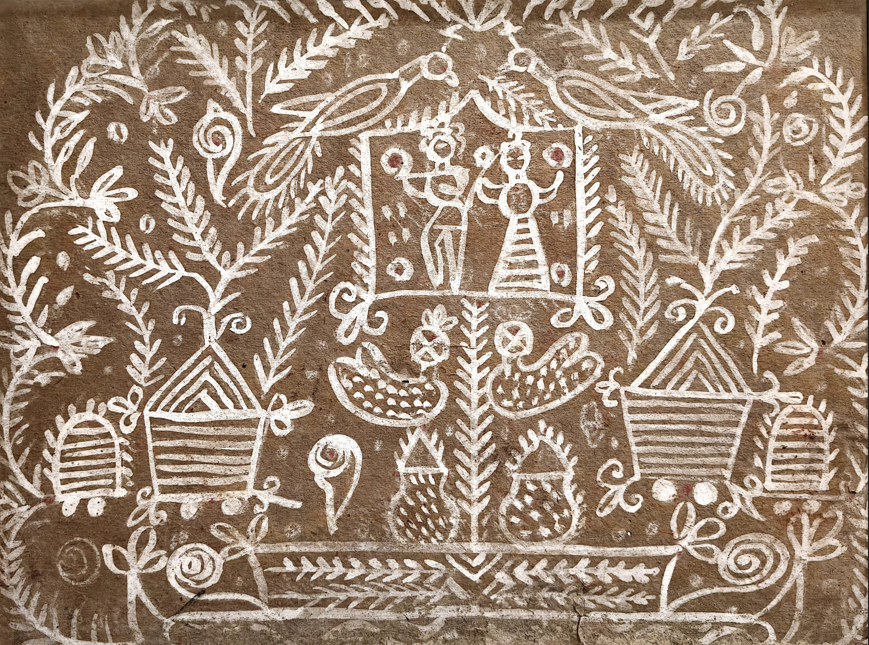 Jamini Roy Bark Painting Experiment