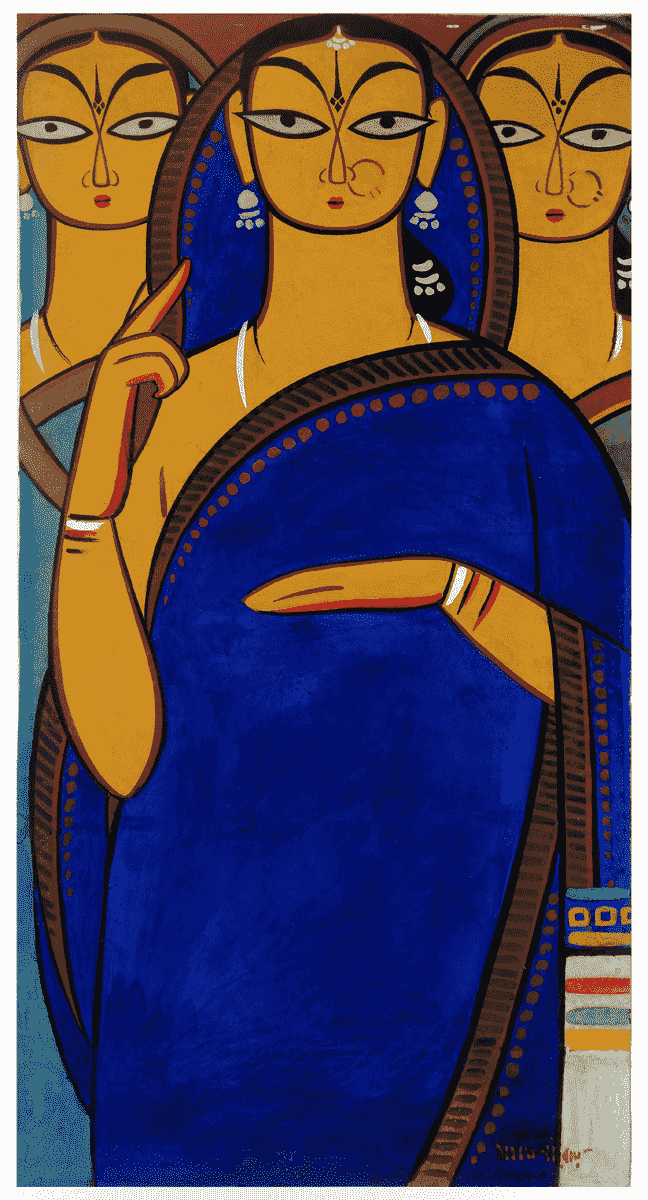 Jamini Roy Three Pujarins