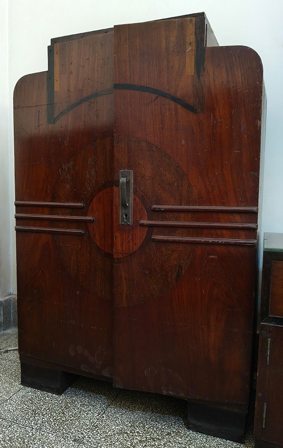 Mangaldas Estate Art Deco Compactum Cabinet with Stepped Skyscraper Silhouette