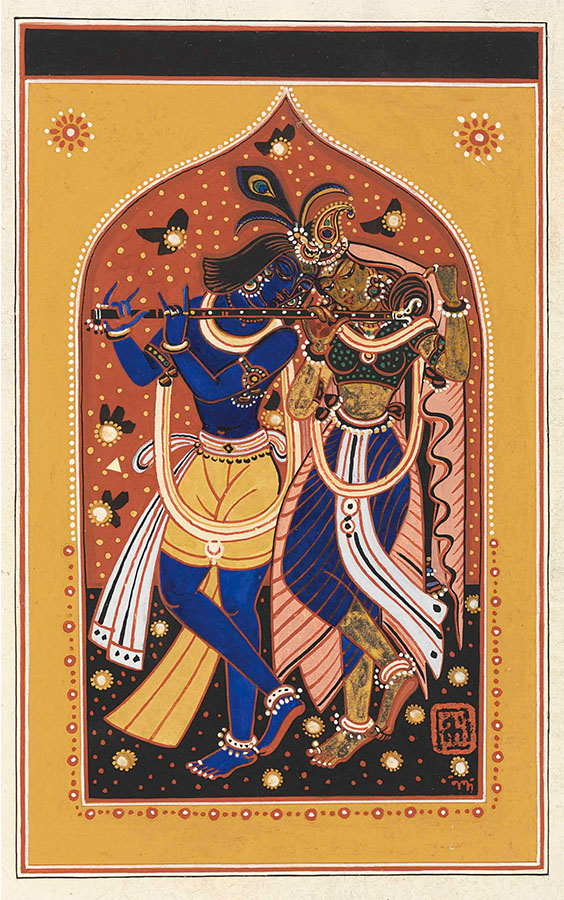Nandalal Bose Radha Krishna Painting