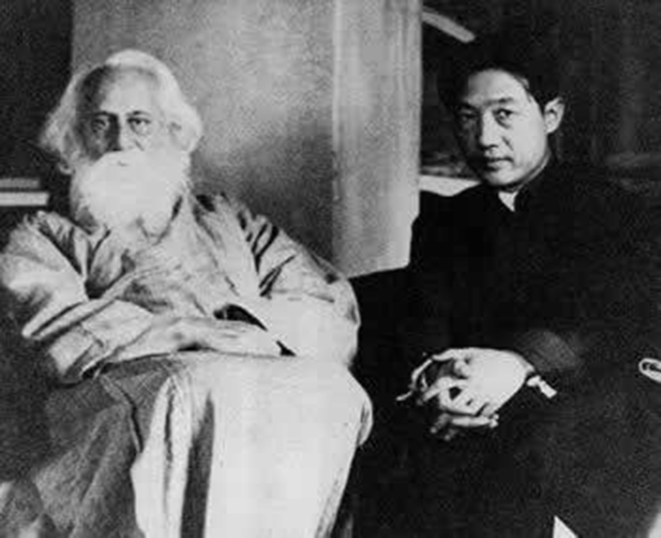 Rabindranath Tagore and Xu Beihong in Santiniketan
