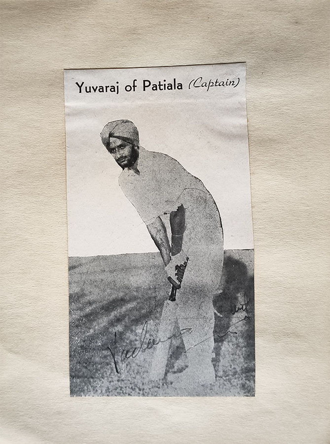 Yuvraj Patiala Mangaldas Cricket Autograph Book 1930s